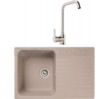 Комплект Мойка GranFest Quarz Z 78 песок + Смеситель MEGA Ege MG-PL10 хром