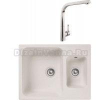 Комплект Мойка GranFest Quarz Z09 белый + Смеситель MEGA Mega MG-SUN03