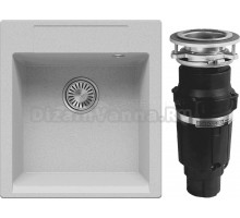 Комплект Мойка Polygran Argo 460 светло-серая + Измельчитель Bone Crusher BC 610-AS