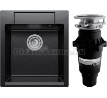 Комплект Мойка Polygran Argo 460 чёрная + Измельчитель Bone Crusher BC 810-SL Slim Line