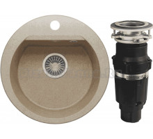 Комплект Мойка Polygran Atol 678927 песочная + Измельчитель Bone Crusher BC 610-AS