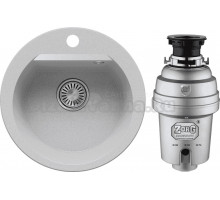 Комплект Мойка Polygran Atol 854765 светло-серая + Измельчитель Zorg Inox D ZR-75 D