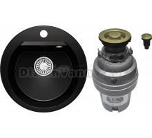 Комплект Мойка Polygran Atol 854772 космос + Измельчитель Zorg ZR-75 D BRONZE