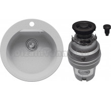 Комплект Мойка Polygran Atol 854789 светло-серая + Измельчитель Zorg ZR-75 D GRAFIT
