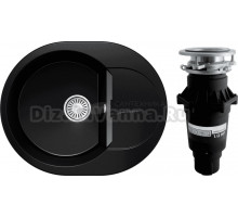 Комплект Мойка Polygran Atol 854826 космос + Измельчитель Bone Crusher BC 810-SL Slim Line