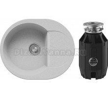 Комплект Мойка Polygran Atol 854833 светло-серый + Измельчитель Bone Crusher BC 910-AS