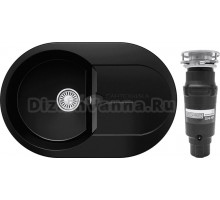 Комплект Мойка Polygran Atol 854840 космос + Измельчитель Bone Crusher BC 910-SL-Slim Line