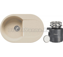 Комплект Мойка Polygran Atol 855540 опал + Измельчитель Bort Alligator X