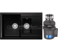 Комплект Мойка Polygran Brig 770 космос + Измельчитель Bort Titan Extra