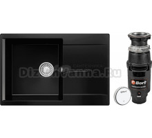 Комплект Мойка Polygran Gals 760 космос + Измельчитель Bort Master Eco Control