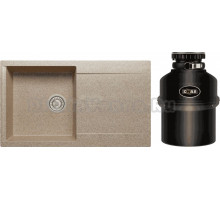 Комплект Мойка Polygran Gals 860 песочная + Измельчитель Emar ATC-KZ560A