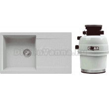 Комплект Мойка Polygran Gals 860 светло-серая + Измельчитель Emar ATC-WZB390A