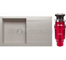 Комплект Мойка Polygran Gals 860 серая + Измельчитель Emar ATC-WZB390A Compact
