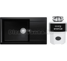 Комплект Мойка Polygran Gals 862 космос + Измельчитель Status Next 400