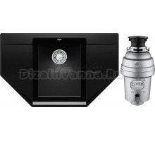 Комплект Мойка Polygran Riff 800 космос + Измельчитель Zorg Inox D ZR-75 D