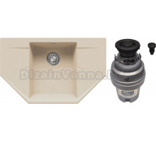Комплект Мойка Polygran Riff 800 опал + Измельчитель Zorg ZR-75 D GRAFIT