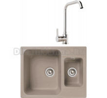 Комплект Мойка GranFest Quarz Z09 песок + Смеситель MEGA Ege MG-PL10 хром