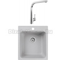 Комплект Мойка GranFest Quarz Z17 серый + Смеситель MEGA Mega MG-SUN03