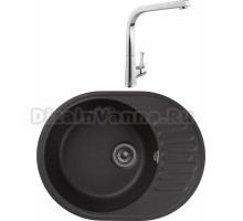 Комплект Мойка GranFest Quarz Z58 черный + Смеситель MEGA Mega MG-SUN03