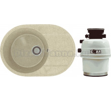 Комплект Мойка Practik PR-M 610-002 слоновая кость + Измельчитель Emar ATC-WZB390A