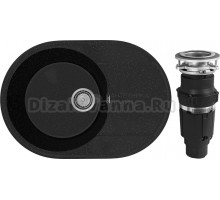 Комплект Мойка Practik PR-M 610-004 черный оникс + Измельчитель Bone Crusher BC 610-AS