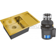 Комплект Мойка Steel Hammer SH 7851-L BRONZE бронза + Измельчитель Bort Titan Extra
