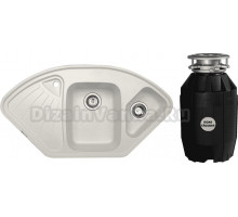 Комплект Мойка Zigmund & Shtain Eckig 1000.2 индийская ваниль + Измельчитель Bone Crusher BC 810-AS