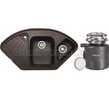 Комплект Мойка Zigmund & Shtain Eckig 1000.2 швейцарский шоколад + Измельчитель Bort Alligator X