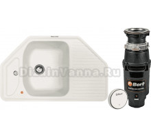 Комплект Мойка Zigmund & Shtain Eckig 800 каменная соль + Измельчитель Bort Master Eco Control