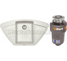 Комплект Мойка Zigmund & Shtain Eckig 900 индийская ваниль + Измельчитель Bort Titan Max Power