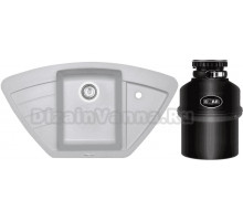 Комплект Мойка Zigmund & Shtain Eckig 900 млечный путь + Измельчитель Emar ATC-KZ560A