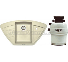 Комплект Мойка Zigmund & Shtain Eckig 900 молодое шампанское + Измельчитель Emar ATC-WZB390A