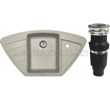 Комплект Мойка Zigmund & Shtain Eckig 900 речной песок + Измельчитель Bone Crusher BC 610-AS