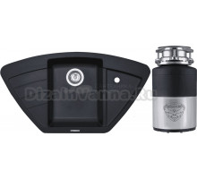 Комплект Мойка Zigmund & Shtain Eckig 900 черный базальт + Измельчитель Status Premium 100