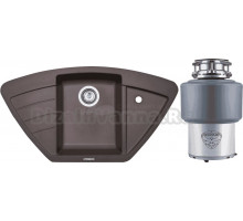 Комплект Мойка Zigmund & Shtain Eckig 900 швейцарский шоколад + Измельчитель Status Premium 200