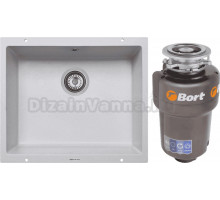 Комплект Мойка Zigmund & Shtain Integra 500 млечный путь + Измельчитель Bort Titan Max Power