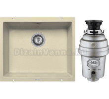 Комплект Мойка Zigmund & Shtain Integra 500 молодое шампанское + Измельчитель Zorg Inox D ZR-38 D