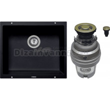 Комплект Мойка Zigmund & Shtain Integra 500 темная скала + Измельчитель Zorg ZR-75 D BRONZE