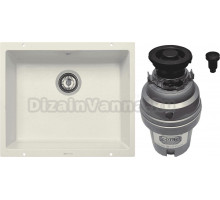 Комплект Мойка Zigmund & Shtain Integra 500 топленое молоко + Измельчитель Zorg ZR-75 D GRAFIT