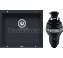 Комплект Мойка Zigmund & Shtain Integra 500 черный базальт + Измельчитель Bone Crusher BC 1000-AS