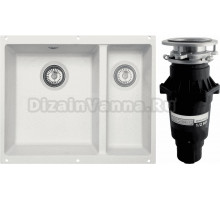 Комплект Мойка Zigmund & Shtain Integra 500.2 каменная соль + Измельчитель Bone Crusher BC 810-SL Slim Line