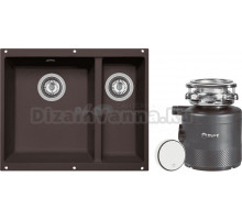 Комплект Мойка Zigmund & Shtain Integra 500.2 швейцарский шоколад + Измельчитель Bort Alligator X