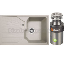 Комплект Мойка Zigmund & Shtain Kaskade 800 осенняя трава + Измельчитель Bort Titan 4000 Plus