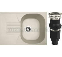 Комплект Мойка Zigmund & Shtain Klassisch 695 речной песок + Измельчитель Bone Crusher BC 610-AS