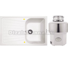 Комплект Мойка Zigmund & Shtain Klassisch 790 каменная соль + Измельчитель Status Premium 350