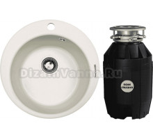 Комплект Мойка Zigmund & Shtain Kreis 480 индийская ваниль + Измельчитель Bone Crusher BC 810-AS