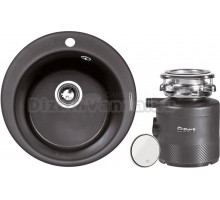 Комплект Мойка Zigmund & Shtain Kreis 480 швейцарский шоколад + Измельчитель Bort Alligator X