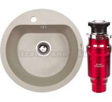 Комплект Мойка Zigmund & Shtain Kreis 505F осенняя трава + Измельчитель Emar ATC-WZB390A Compact