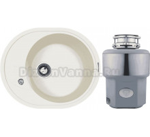 Комплект Мойка Zigmund & Shtain Kreis OV 575 индийская ваниль + Измельчитель Status Premium 300