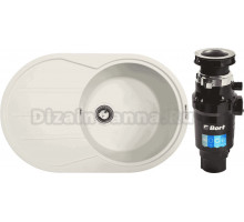 Комплект Мойка Zigmund & Shtain Kreis OV 770 D индийская ваниль + Измельчитель Bort Master Eco 91275752